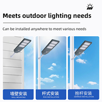 Lampu Jalan Tenaga Surya dengan Sensor Gerak dan Kontrol Jarak Jauh, Panel Mono SMD 5054 Chip, Kecerahan Tinggi