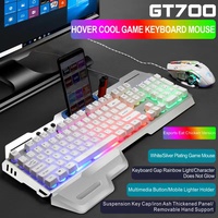 Usine OEM 3200 DPI USB filaire LED Thermique Mécanique Sensation Gaming clavier et souris PC Gaming Gaming clavier et souris kit