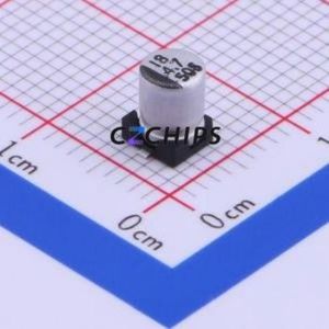 Condensateur électrolytique en aluminium SMD VES4R7M1HTR-0405, SMD, D4xL5.3mm 4.7uF 20% 50V 4mm - Product Image 1