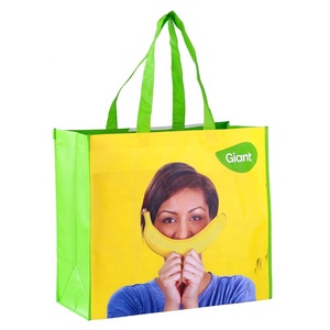 High quality reusable grocery bag made from recycled plastic bottles rpet eco friendly tote shopper