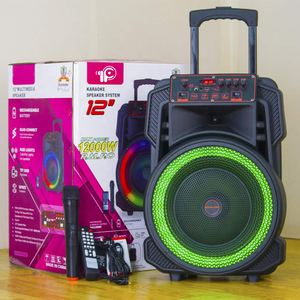 J1205 Haut-parleur de fête sur chariot avec basses puissantes, 12 pouces, dernier modèle, avec adaptateur - Product Image 2
