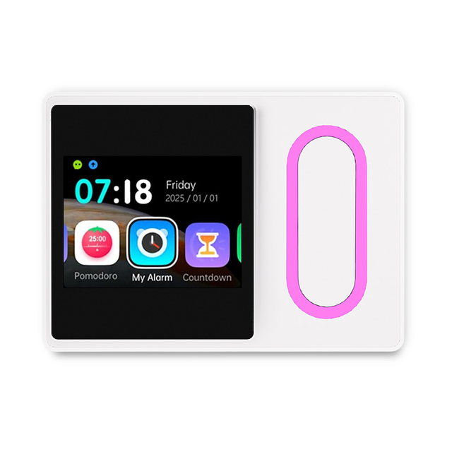 AI Smart Voice Assistant Multifunction Bluetooth Speaker Call Translator Alarm Clock White Noise Machine LCD Touch Screen