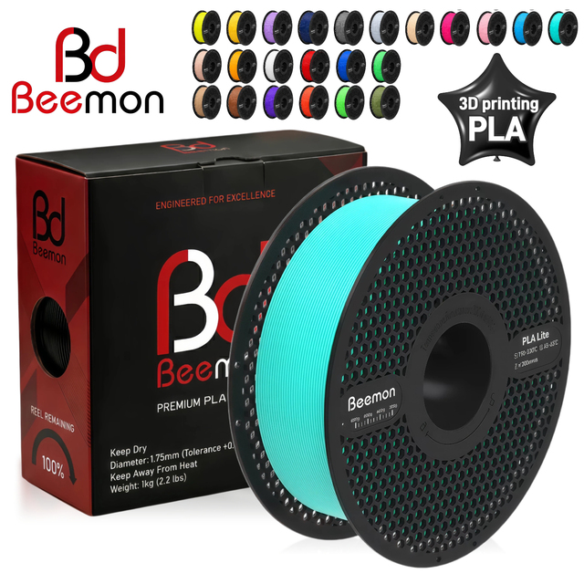 BEEMON Blue PLA Filament 1.75mm 1kg Eco-Friendly Sustainable 3D Printing Material Green Consumables 28 Colors