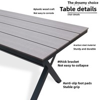 Tables et chaises d'extérieur en acier au carbone, simples, modernes, durables, imperméables, meubles d'extérieur pour jardin, balcon