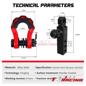 RISE - <span class=keywords><strong>Enganche</strong></span> <span class=keywords><strong>de</strong></span> Remolque <span class=keywords><strong>de</strong></span> Acero al Carbono <span class=keywords><strong>de</strong></span> 2 Pulgadas para Asiento Trasero, con Receptor, Precio Económico, Más Vendido - Product Image 3