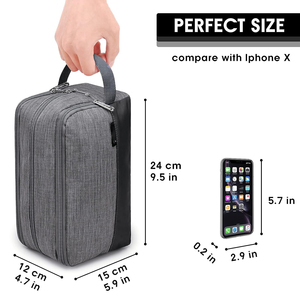 Trousse de toilette de voyage pour hommes, design spacieux avec boucles élastiques en maille respirante et plusieurs poches pour le rangement des cosmétiques - Product Image 5