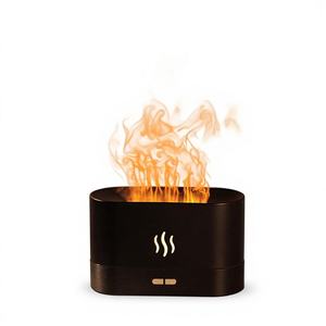 Nouveau <span class=keywords><strong>diffuseur</strong></span> d'aromathérapie USB <span class=keywords><strong>à</strong></span> effet de flamme 180ML pour bureau, maison, chambre, huiles essentielles, éclairage d'ambiance, effet de flamme simulé - Product Image 1