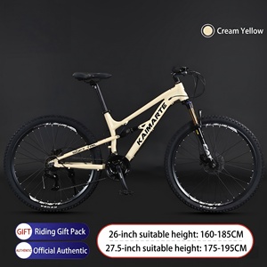 Bicicletta da Montagna Full Suspension 27.5" 24 Velocità Freni a Disco Meccanici Anteriori/Posteriori Alta Capacità di Carico 120kg Telaio in Lega di Alluminio Soft-Tail - Product Image 4