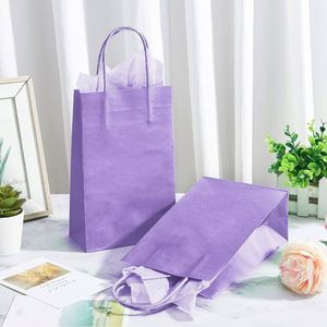 Small Paper Gifts Bags with Handles and <b>Tissue</b> Paper Birthday <b>Wedding</b> Party Goodies Gift Bags Practical Daily Paper Bags - Product Image 6