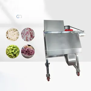 Máquina automática para cortar en cubitos de acero inoxidable, Cortadora automática de verduras de espesor ajustable