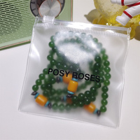 Petit emballage de bijoux personnalisé sac en plastique zippé sac à fermeture éclair mignon mat pour boucle d'oreille logo réutilisable mini pochette à zip-lock en PVC