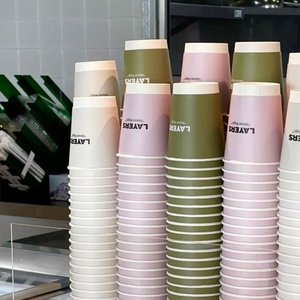 Personalized 8Oz 12Oz 16Oz Wholesale <b>Disposable</b> Double Wall Ripple Wall Paper <b>Cups</b> With Lids for Hot Drinks - Product Image 5