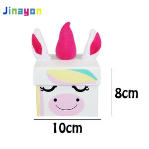 Jinayon Personnalisé Noël Noël <span class=keywords><strong>Licorne</strong></span> Carton Cadeau Boîte À Bonbons avec Couvercle - Product Image 4