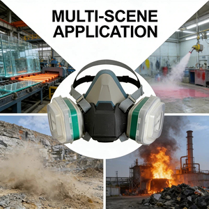 Masque respiratoire pour la retouche automobile + cartouches filtrantes A1, kit respiratoire pour fumées de soudage + <span class=keywords><strong>P3</strong></span> + cartouches filtrantes pour vapeurs organiques - Product Image 6