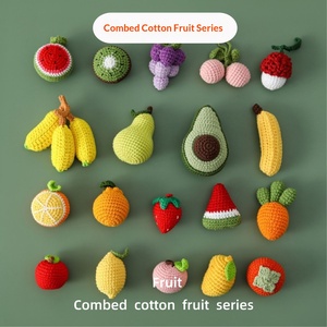 Llaveros Tejidos Artesanales con Diseño Pastoral de Frutas y Verduras, Regalos Publicitarios Transfronterizos Hechos de Algodón Peinado Anti-Pilling - Product Image 2