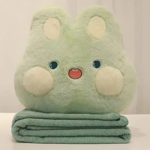Bantal Tangan Hangat Lucu Motif Kartun Empat Musim dengan Bantal, Selimut Tidur 2-in-1 untuk Mobil dan Kantor, Boneka Plush - Product Image 2