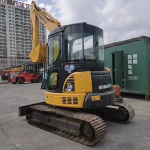 Excavadora de cadenas usada de 5.5 toneladas Komatsu PC55 Mini Excavadora PC55MR-2 con giro de cola cero, compacta y lista para trabajar - Product Image 5