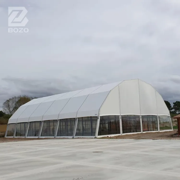 Guangzhou Bozo 20X30M untuk tempat 1 Badminton Stadion kanopi atap poligon struktur tahan lama tenda poligon untuk acara olahraga