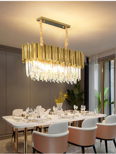 Lustre décoratif de luxe en cristal doré style Empire français, éclairage à économie d'énergie pour plafond de salon, chambre et restaurant - Product Image 2