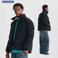 Blouson d'hiver décontracté pour homme - Col montant, fermeture éclair, coupe-vent et imperméable, rembourré de duvet de canard blanc à 90%