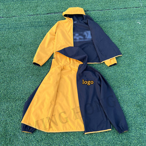 Manufacturer Custom Reversible Jacket Adjustable Hood <b>Zip</b> Side Pocket Waterproof Windbreaker Jacket - Product Image 6