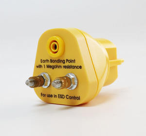 Plugue de Aterramento de Plástico Amarelo Padrão Europeu EPA Equipamento de Controle Estático Plugue Banana M5 - Soquete de Aterramento ESD de Segurança - Product Image 1