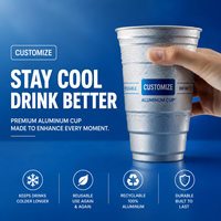 Fabricant de gobelets en aluminium réutilisables de 16 oz, gobelets pour boissons froides, gobelets à bière, pour supermarchés, bars, grossistes