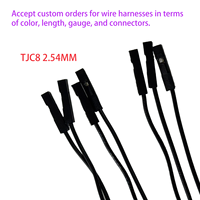 موصل كابل دوبونت بخطوة 2.54 مم، مقاس 24-26 AWG، 1/2/3/4/5/6/7/8 سنون، طراز TJC8 لتوصيلات لوحات الدوائر المطبوعة (PCB) المخصصة / المحاور / الهياكل