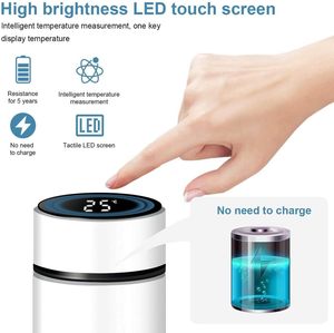 Bouteilles d'eau intelligentes isothermes de haute qualité avec logo personnalisé, 500 ml, affichage de la température LED - Product Image 4
