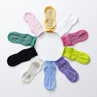 Chaussettes de yoga tricotées respirantes antidérapantes écologiques personnalisables couleur unie pour Pilates, collection automne, avec logo – Offre Spéciale