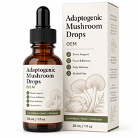 Gouttes liquides de champignons adaptogènes en gros pour le bien-être quotidien et le soutien de la concentration – Complément alimentaire en marque blanche en vrac