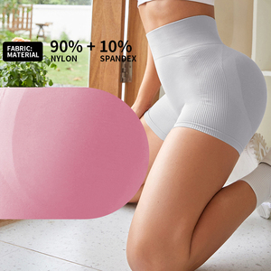Shorts de cycliste taille haute à effet galbant, respirants et à séchage rapide, pour le sport, de la marque Source Factory - Product Image 3