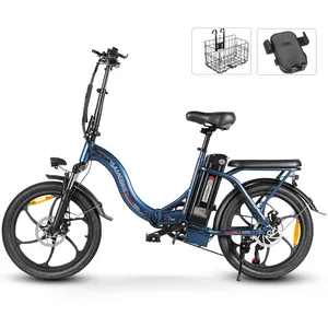 2024 NUEVO CY20 SAMEBIKE OEM/STOCK 20 pulgadas mini 350W motor 36V 12AH batería de litio de largo alcance ebike de ciudad plegable barata