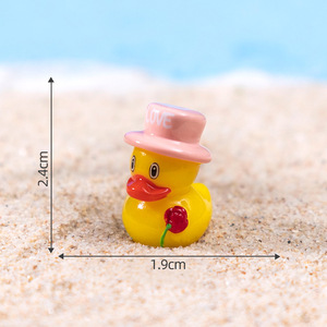 งานฝีมือเป็ดคู่เรซิ่นจิ๋ว วาดด้วยมือ งานศิลปะขนาดเล็ก รูปปั้นสัตว์จิ๋ว ของตกแต่งสำหรับวันวาเลนไทน์ ของขวัญเป็ด - Product Image 6