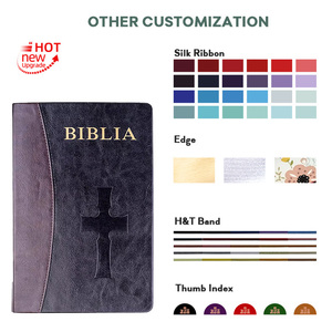 Nuovo Design Bibbia Spagnola con Copertina Morbida Nera Personalizzabile con Logo, Versione Internazionale in Vera Pelle - Product Image 6