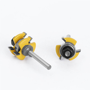2 cái chế biến gỗ phay Cutter <span class=keywords><strong>3</strong></span> răng t Shaped mộng vuông răng tầng nối dao khắc Dao đánh bóng Công cụ Cắt - Product Image 5