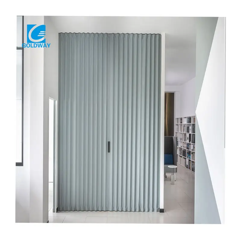 Porte pliante en accordéon en aluminium Porte concertina en PVC pliante pour décoration intérieure