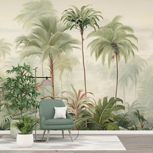 <span class=keywords><strong>Papier</strong></span> <span class=keywords><strong>peint</strong></span> de forêt tropicale luxuriante vert vibrant pour les amoureux de la <span class=keywords><strong>nature</strong></span> peintures murales de la <span class=keywords><strong>jungle</strong></span> imperméables pour salon chambre hôpital - Product Image 1