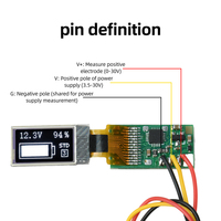 Mini Voltmètre OLED DC 0-30V 1S-6S, Indicateur de Capacité de Batterie, Testeur de Tension avec/sans Coque
