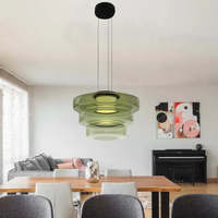Luminaire suspendu en verre vintage Wabi-Sabi vert de style américain SIMIG pour salle à manger, bar, café, maison d'hôtes