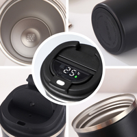 380ml 510ml Smart Touch Affichage de la température en acier inoxydable isolé sous vide Tasse à café de voyage Tumbler avec couvercle numérique