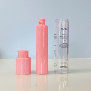 Botella de Maquillaje Cosmético Redonda Personalizada, Recargable, sin Aire, de 15ml, 30ml, 50ml, Color Rosa Esmerilado, Botella con Bomba sin Aire de 1oz - Product Image 5