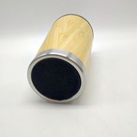 Gobelet écologique en acier inoxydable de 450ml tasse à café personnalisable avec couvercle au design classique en bambou
