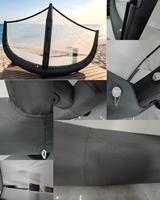 Alas de Wingfoil Inflables de Dacrón de Alta Tenacidad, 6m 372*232mm, Verde Grisáceo, para Deportes Acuáticos, Hydrofoil, Kite Surf