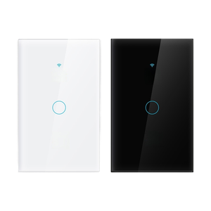 Tuya US estándar inteligente 1 Gang interruptor de cristal luz inteligente remoto Control de voz Wifi interruptor de luz inteligente Control de voz <span class=keywords><strong>Alexa</strong></span> <span class=keywords><strong>Google</strong></span> - Product Image 1