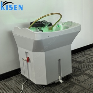 Kisen High-End <b>Head</b> Spa Therapy Sink - Thai & Japanese <b>Style</b> Shampoo Basin with 60L Water Tank Steam Function Easy Mobility - Product Image 1