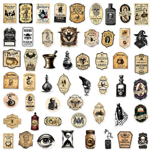 50 Uds. Pegatinas Adhesivas <span class=keywords><strong>de</strong></span> PVC con Graffiti Retro <span class=keywords><strong>de</strong></span> Farmacéutico y <span class=keywords><strong>Bruja</strong></span> para Scooter, Portátil y Equipaje - Product Image 3