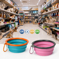 Tazón de Silicona para Gatos, Material de Grado Alimenticio, No Impermeable, Forma Redondeada, Diseño de Almacenamiento Fácil de Plegar, Accesorios para Mascotas, Logotipo de Color Personalizado