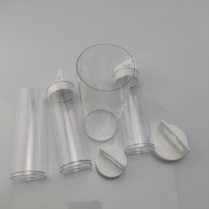 Nhà máy nhựa trong suốt Ống Tóc Giả bao bì Pet Ống Jar với nắp sang trọng Tóc Giả bao bì Ống - Product Image 2