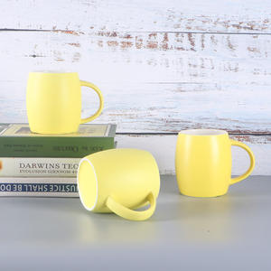 Minimalist Nordic <b>Ceramic</b> <b>Mug</b> Yellow Solid Color Single Piece Gift <b>Mug</b> For Coffee Water Drinks - Product Image 4